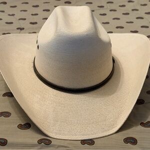 Atwood Thoroughbred 7 5/8 straw Cowboy Hat with Black Band